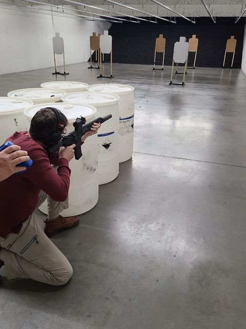 firearms drill class at wichita gun range